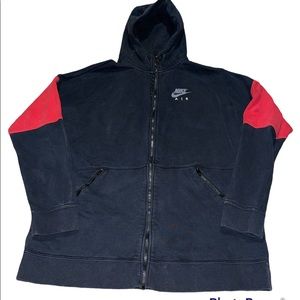 Vintage Nike Air mens XXL hoodie jacket red black sweatshirt